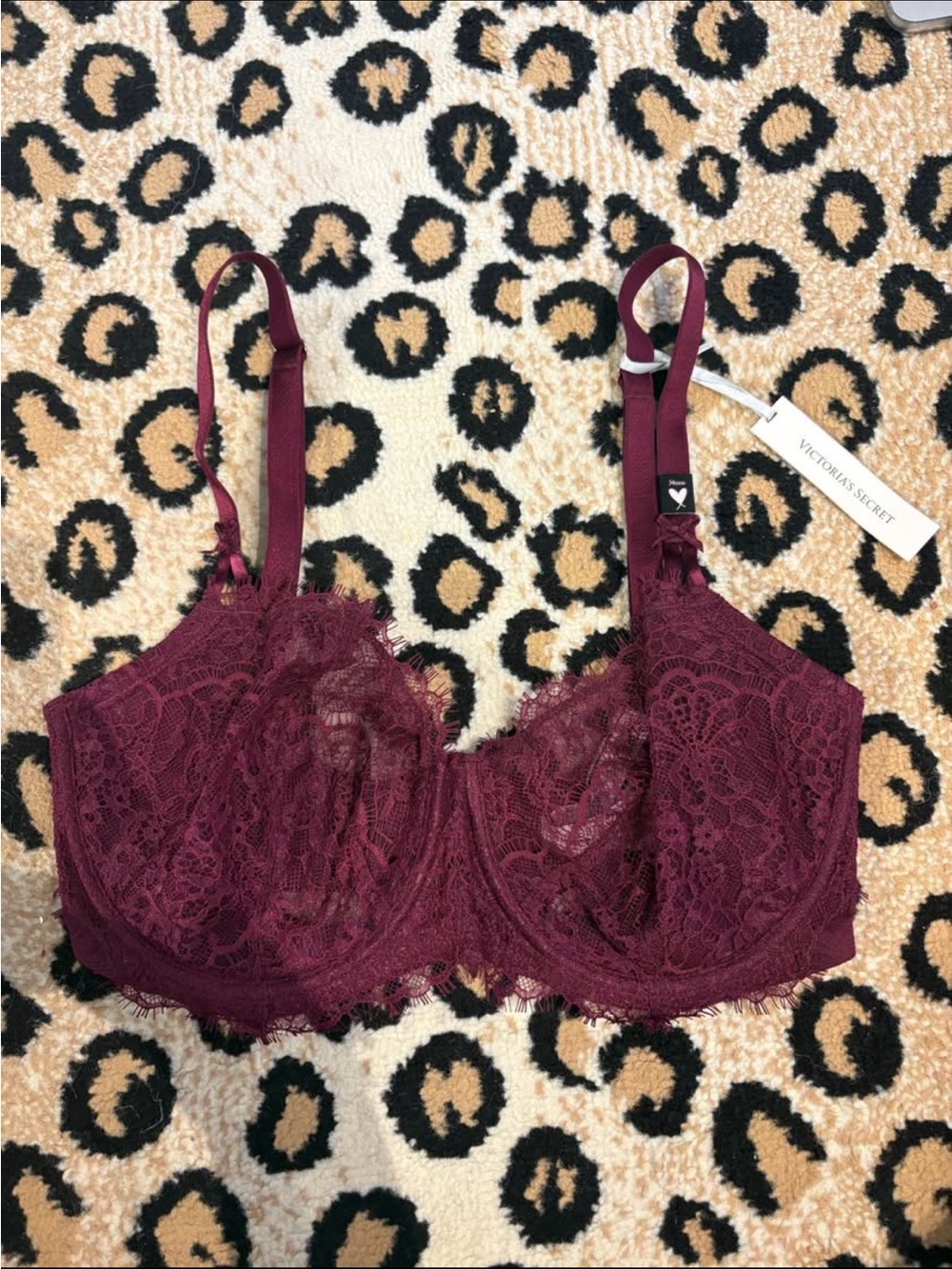 Victorias Secret Lace Unlined Balconette Bra 34DDD